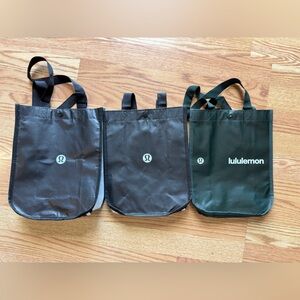 lululemon athletica Black and Dark Green Tote Trio